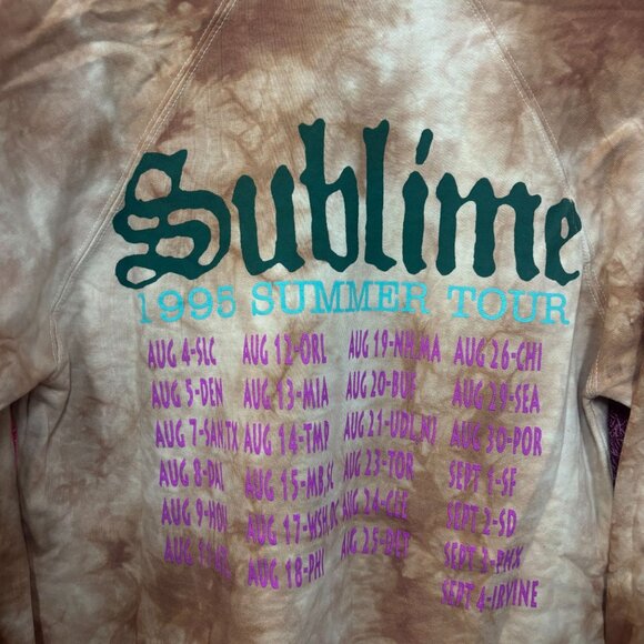 Sublime 1995 Summer Tour Tie Dye Ska Rock Band Hoodie Small - Picture 4 of 5